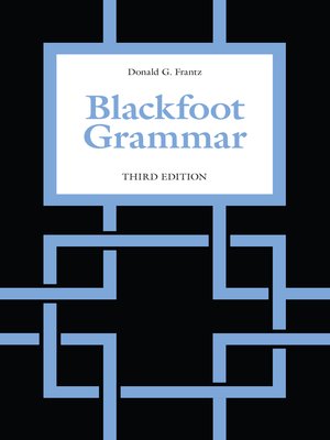 Blackfoot Grammar - ebook
